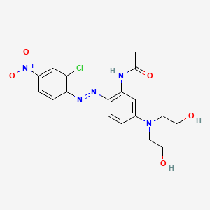 Acetamide, N-[5-[bis(2-hydroxyethyl)amino]-2-[(2-chloro-4-nitrophenyl)azo]phenyl]-