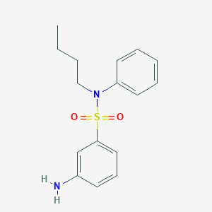 molecular formula C16H20N2O2S B1375181 3-amino-N-butyl-N-phenylbenzene-1-sulfonamide CAS No. 1489610-80-1