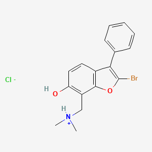 2-Bromo-7-((dimethylamino)methyl)-3-phenyl-6-benzofuranol hydrochloride