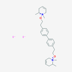 2-Pipecolinium, (4,4'-biphenylylenebis(2-oxoethylene))bis(1-methyl-, diiodide