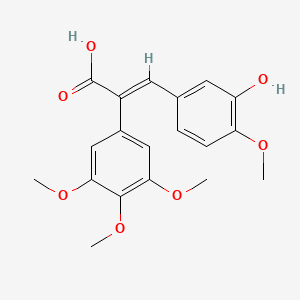 (2E)-3-(3-hydroxy-4-methoxyphenyl)-2-(3,4,5-trimethoxy phenyl)acrylic acid