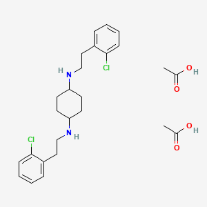 N,N'-Bis(2-chlorophenethyl)-1,4-cyclohexanediamine diacetate