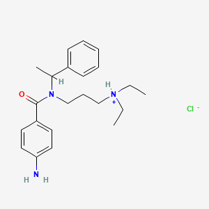 Benzamide, p-amino-N-(3-(diethylamino)propyl)-N-(alpha-methylbenzyl)-, hydrochloride