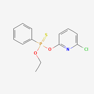 molecular formula C13H13ClNO2PS B13751867 O-(6-Chloropyridin-2-yl) O-ethyl phenylthiophosphonate CAS No. 57864-30-9