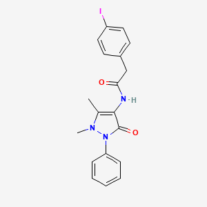 Acetamide, N-antipyrinyl-2-(p-iodophenyl)-