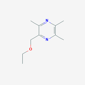 molecular formula C10H16N2O B13751892 2-(Ethoxymethyl)-3,5,6-trimethylpyrazine CAS No. 79074-44-5