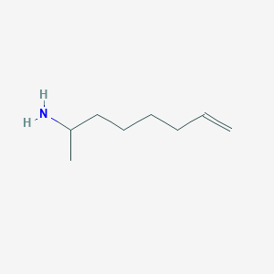 molecular formula C8H17N B1375190 Oct-7-en-2-amine CAS No. 1342733-81-6