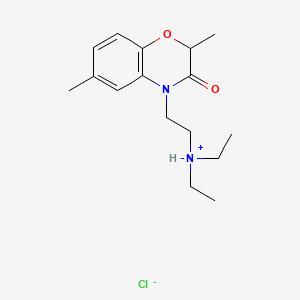 4H-1,4-Benzoxazin-3-one, 2,3-dihydro-4-(2-diethylaminoethyl)-2,6-dimethyl-, hydrochloride