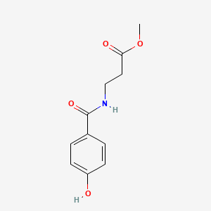 molecular formula C11H13NO4 B13751924 3-(4-Hydroxy-benzoylamino)-propionic acid methyl ester CAS No. 222610-47-1