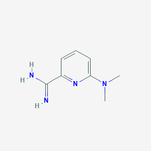 molecular formula C8H12N4 B1375198 6-(Dimethylamino)pyridine-2-carboximidamide CAS No. 1341182-11-3