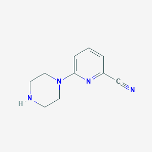 molecular formula C10H12N4 B1375203 6-(Piperazin-1-yl)pyridine-2-carbonitrile CAS No. 909413-61-2