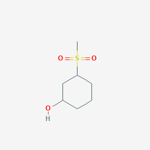 molecular formula C7H14O3S B1375206 3-Methanesulfonylcyclohexan-1-ol CAS No. 1342041-13-7