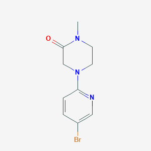 molecular formula C10H12BrN3O B1375207 4-(5-Bromopyridin-2-yl)-1-methylpiperazin-2-one CAS No. 1480384-98-2