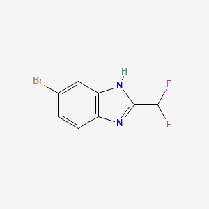molecular formula C8H5BrF2N2 B1375224 1H-Benzimidazole, 6-bromo-2-(difluoromethyl)- CAS No. 1256956-70-3