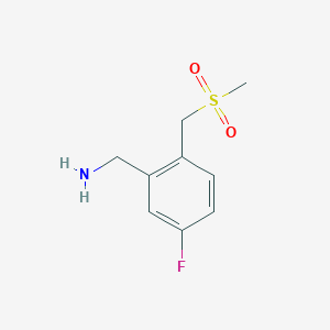 molecular formula C9H12FNO2S B1375225 [5-氟-2-(甲磺酰甲基)苯基]甲胺 CAS No. 1340062-88-5