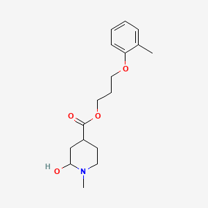 3-(2-methylphenoxy)propyl 2-hydroxy-1-methylpiperidine-4-carboxylate