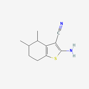 molecular formula C11H14N2S B1375230 2-Amino-4,5-dimetil-4,5,6,7-tetrahidro-1-benzotiofeno-3-carbonitrilo CAS No. 1343356-34-2