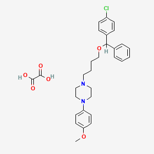 1-(4-(alpha-(p-Chlorophenyl)benzyloxy)butyl)-4-(p-methoxyphenyl)piperazine oxalate