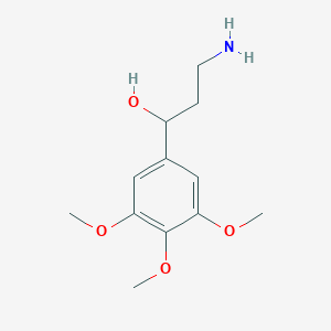 molecular formula C12H19NO4 B1375246 3-氨基-1-(3,4,5-三甲氧基苯基)丙醇 CAS No. 1447965-94-7
