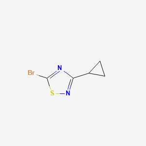 molecular formula C5H5BrN2S B1375249 5-溴-3-环丙基-1,2,4-噻二唑 CAS No. 1494127-23-9