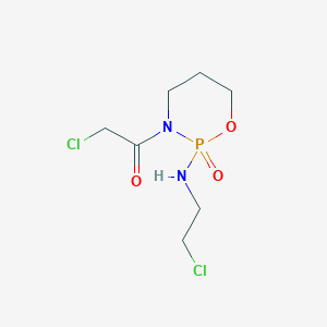 molecular formula C7H13Cl2N2O3P B137525 3-(2-Chloroactyl)-2-[(2-chloroethyl)amino]tetrahydro-2H-1,3,2-oxazaphosphorine-2-oxide CAS No. 119670-13-2