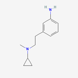 B1375252 3-{2-[Cyclopropyl(methyl)amino]ethyl}aniline CAS No. 1432679-13-4