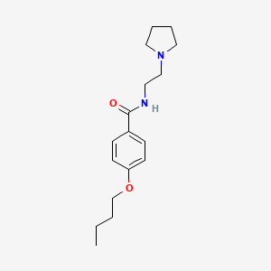 Benzamide, 4-butoxy-N-(2-(pyrrolidinyl)ethyl)-