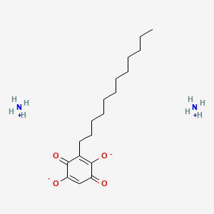 molecular formula C18H34N2O4 B13752589 3-Dodecyl-2,5-dihydroxy-1,4-benzoquinone, diammonium salt CAS No. 5972-79-2