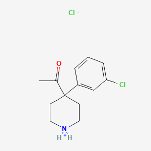 Ethanone, 1-(4-(3-chlorophenyl)-4-piperidinyl)-, hydrochloride