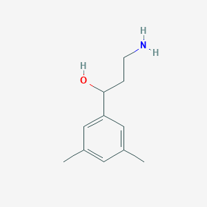 molecular formula C11H17NO B1375260 3-氨基-1-(3,5-二甲苯基)丙醇 CAS No. 1368927-83-6