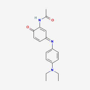 Acetamide, N-(3-((4-(diethylamino)phenyl)imino)-6-oxo-1,4-cyclohexadien-1-yl)-