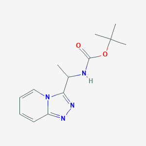 molecular formula C13H18N4O2 B1375261 叔丁基(1-([1,2,4]三唑并[4,3-a]吡啶-3-基)乙基)氨基甲酸酯 CAS No. 1480681-62-6