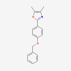 4,5-dimethyl-2-(4-phenylmethoxyphenyl)-1,3-oxazole