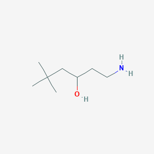 molecular formula C8H19NO B1375263 1-氨基-5,5-二甲基己烷-3-醇 CAS No. 1447964-55-7
