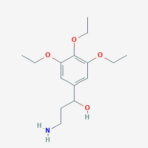 B1375264 3-Amino-1-(3,4,5-triethoxyphenyl)propan-1-ol CAS No. 1447965-96-9