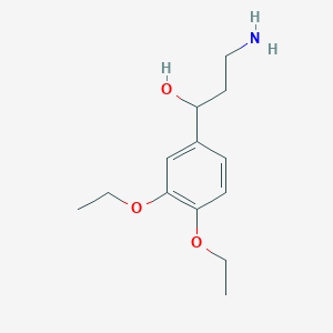 molecular formula C13H21NO3 B1375266 3-氨基-1-(3,4-二乙氧基苯基)丙醇 CAS No. 1369225-69-3