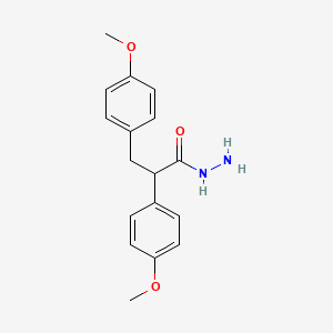 molecular formula C17H20N2O3 B13752710 p-Methoxy-alpha-(4-methoxyphenyl)hydrocinnamic acid hydrazide CAS No. 58973-46-9