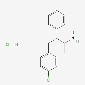 molecular formula C16H19Cl2N B13752733 N-[3-(4-chlorophenyl)-2-phenyl-1-methylpropyl]-amine hydrochloride CAS No. 4814-11-3