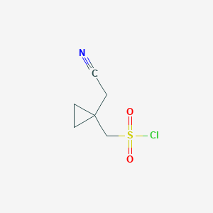 molecular formula C6H8ClNO2S B1375276 [1-(氰甲基)环丙基]甲磺酰氯 CAS No. 1466482-26-7