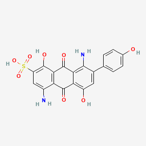 2-Anthracenesulfonic acid, 4,8-diamino-9,10-dihydro-1,5-dihydroxy-7-(4-hydroxyphenyl)-9,10-dioxo-