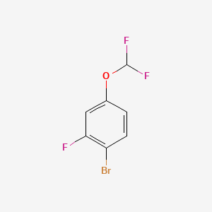 molecular formula C7H4BrF3O B1375277 1-Bromo-4-(difluoromethoxy)-2-fluorobenzene CAS No. 1242258-38-3