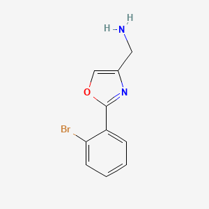 molecular formula C10H9BrN2O B1375283 (2-(2-Bromophenyl)oxazol-4-YL)methanamine CAS No. 885274-15-7