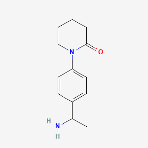 molecular formula C13H18N2O B1375284 1-[4-(1-Aminoethyl)phenyl]piperidin-2-one CAS No. 1477726-91-2