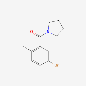 molecular formula C12H14BrNO B1375285 (5-溴-2-甲基苯基)-吡咯烷-1-基-甲酮 CAS No. 1480283-73-5