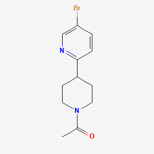 molecular formula C12H15BrN2O B1375289 1-[4-(5-Bromopyridin-2-yl)piperidin-1-yl]ethanone CAS No. 1316221-39-2
