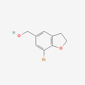 molecular formula C9H9BrO2 B1375291 (7-溴-2,3-二氢-1-苯并呋喃-5-基)甲醇 CAS No. 501430-83-7