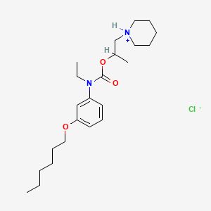 Carbanilic acid, N-ethyl-m-(hexyloxy)-, 1-methyl-2-piperidinoethyl ester, monohydrochloride