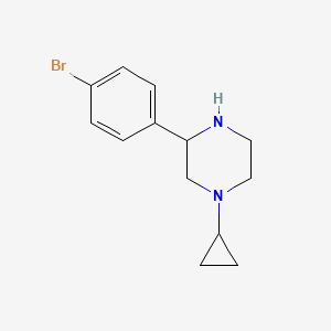 molecular formula C13H17BrN2 B1375294 3-(4-溴苯基)-1-环丙基哌嗪 CAS No. 1248907-83-6