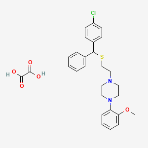 1-(2-(alpha-(p-Chlorophenyl)benzylthio)ethyl)-4-(o-methoxyphenyl)piperazine oxalate