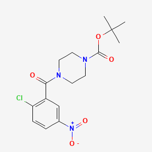molecular formula C16H20ClN3O5 B1375295 叔丁基 4-[(2-氯-5-硝基苯基)羰基]哌嗪-1-羧酸酯 CAS No. 1383468-72-1